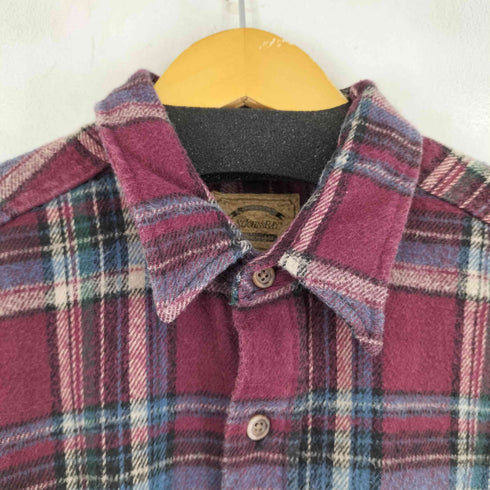 セントジョンズベイ STJOHNS BAY 90S コットンヘビーチェックネルシャツ メンズ import:XL