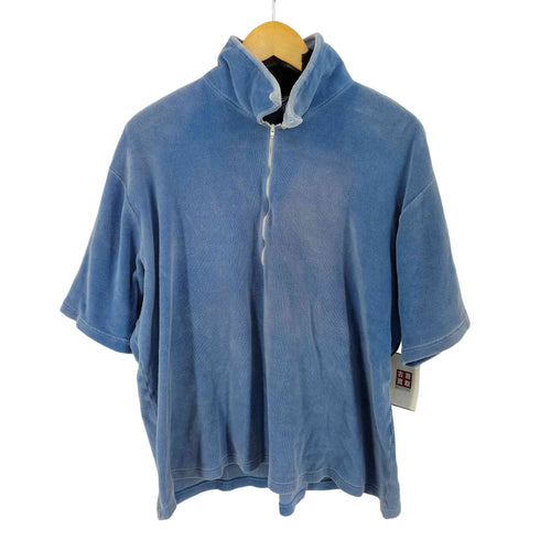 タウンクラフト TOWNCRAFT ロケットtalon ベロア ハーフジップシャツ メンズ import:XL
