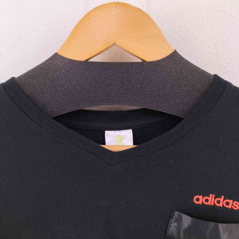 アディダス adidas フロントロゴ刺繍カットソー メンズ import:M
