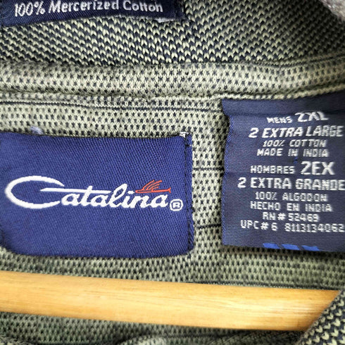カタリナ Catalina 90S コットンチェックポロシャツ メンズ import:XXL