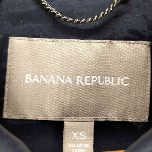 バナナリパブリック BANANA REPUBLIC 袖ウール切替レザーダブルライダースジャケット レディース xs