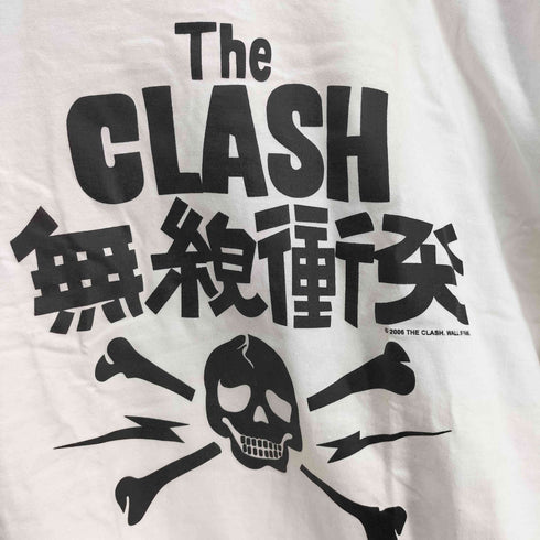 ウォールオブフェイム wall of fame THE CLASH 無線衝突 スカル プリント ロック バンド S/S クルーネック Tシャツ 2006年製 メンズ JPN:XL