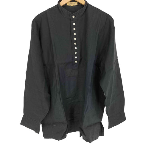 ドモン DOMON リネン ノーカラー 多ボタン プルオーバー L/S シャツ メンズ JPN:M