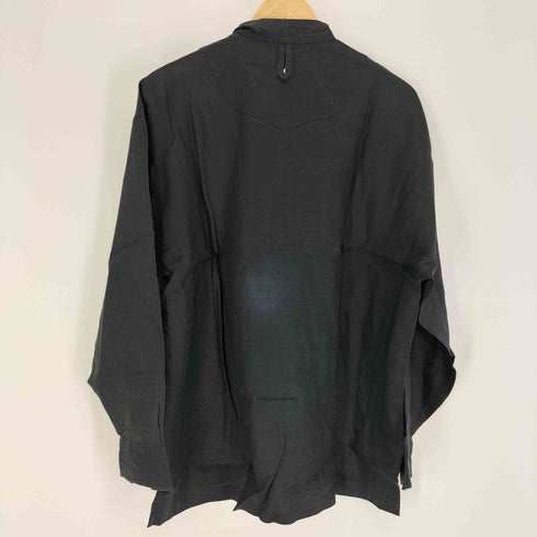 ドモン DOMON リネン ノーカラー 多ボタン プルオーバー L/S シャツ メンズ JPN:M