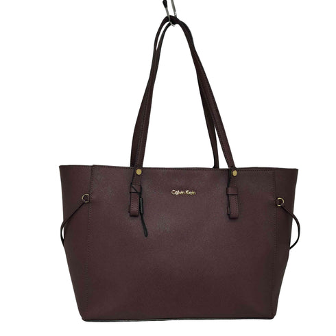 カルバンクライン CALVIN KLEIN ロゴプレート レザー トート バッグ レディース