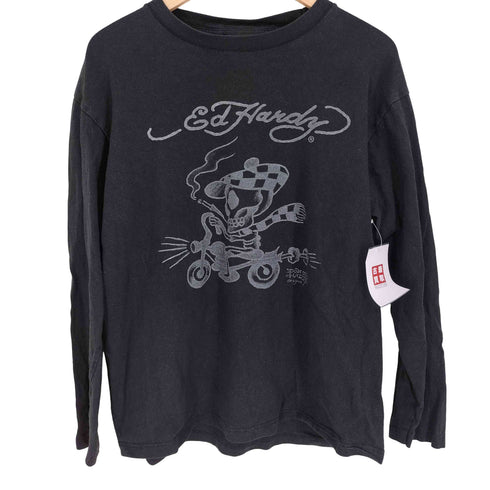 エドハーディー Ed Hardy ロゴ スカル バイク プリント S/S クルーネック Tシャツ メンズ LL