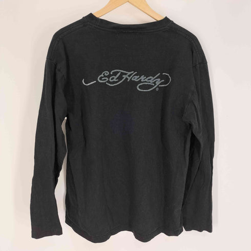エドハーディー Ed Hardy ロゴ スカル バイク プリント S/S クルーネック Tシャツ メンズ LL