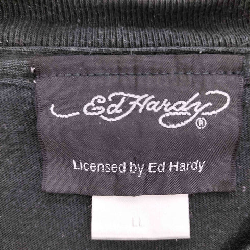 エドハーディー Ed Hardy ロゴ スカル バイク プリント S/S クルーネック Tシャツ メンズ LL