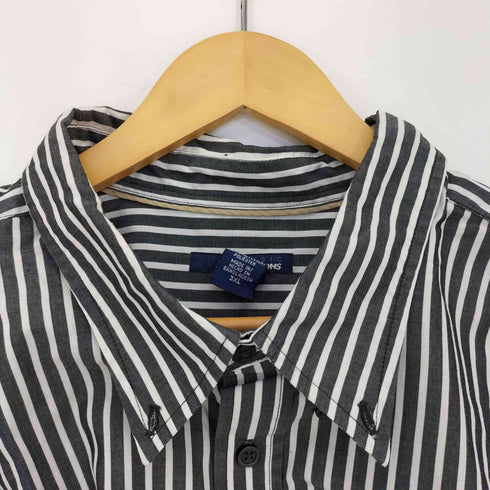 ベーシックエディションズ BASIC EDITIONS ストライプ ボタンダウン ショートスリーブシャツ メンズ 3XL