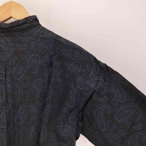 FIGARO フィガロ レーヨン シワ加工 ペイズリー柄 L/S シャツ メンズ