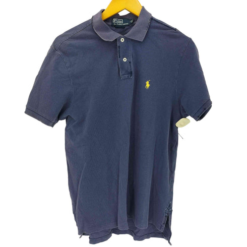 ポロバイラルフローレン Polo by RALPH LAUREN CUSTOM FIT スモールポニー刺繍 S/S ポロシャツ ダメージ加工 メンズ import:L