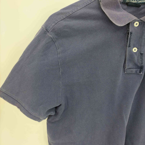 ポロバイラルフローレン Polo by RALPH LAUREN CUSTOM FIT スモールポニー刺繍 S/S ポロシャツ ダメージ加工 メンズ import:L