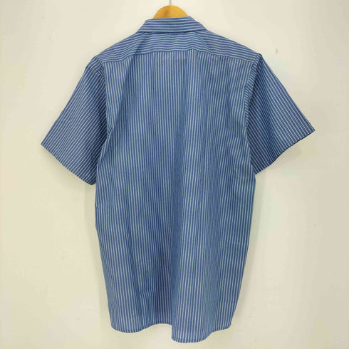 レッドキャップ RED KAP ストライプ 企業パッチ ショートスリーブ ワークシャツ メンズ import:L