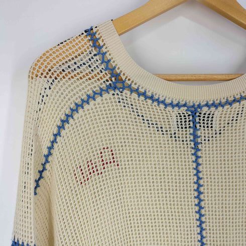 WILDFOX 刺繍 Vネック メッシュニット レディース import:S