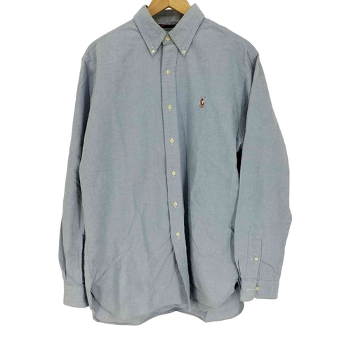 ラルフローレン RALPH LAUREN CLASSIC FIT クラシック フィット コットン ロゴ刺繍 L/S シャツ メンズ import:M