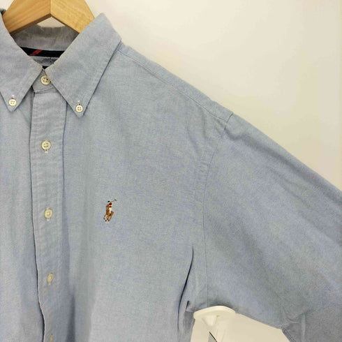 ラルフローレン RALPH LAUREN CLASSIC FIT クラシック フィット コットン ロゴ刺繍 L/S シャツ メンズ import:M