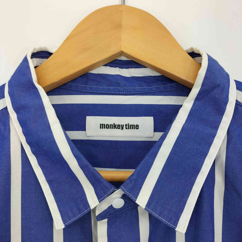 モンキータイム MONKEY TIME STRIPE SNAP L/S SHIRT ストライプ スナップ ロングスリーブシャツ メンズ JPN:XL