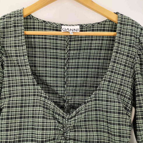 ガニー Ganni ストレッチシアーサッカートップス レディース FR:36