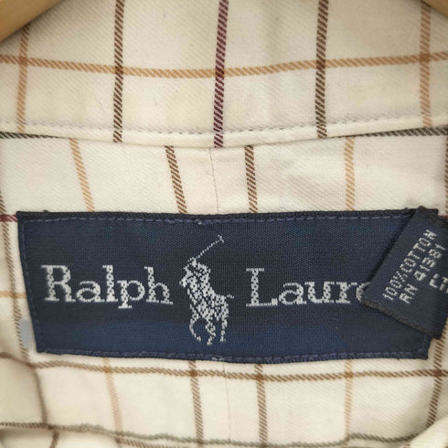 ラルフローレン RALPH LAUREN チェック柄 フラップポケット L/S B.D シャツ メンズ import:L