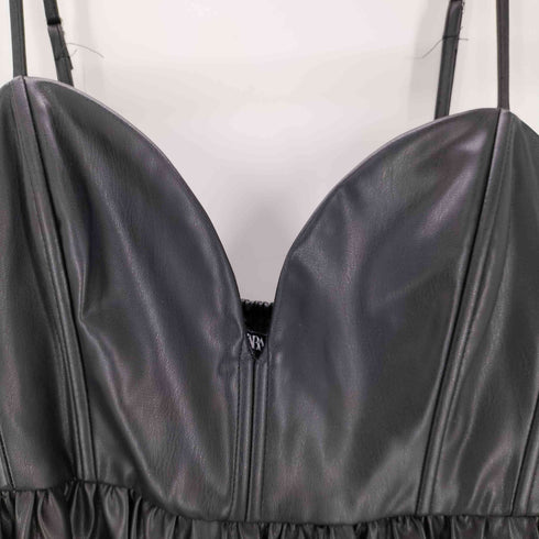 ザラ ZARA ネオレザーワンピース レディース import:S