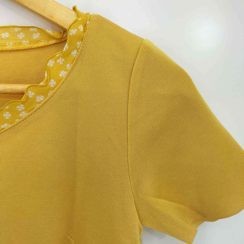 クレージュ courreges フリル クルーネックTシャツ レディース 9R