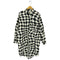 エムエムシックスメゾンマルジェラ MM6 Maison Margiela 22SS OVERSIZED DISTORTED CHESS PRINT LONG SHIRT レディース import:M