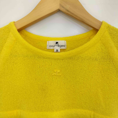 クレージュ courreges コットンナイロン ベルトデザイン クルーネックTシャツ レディース JPN:38
