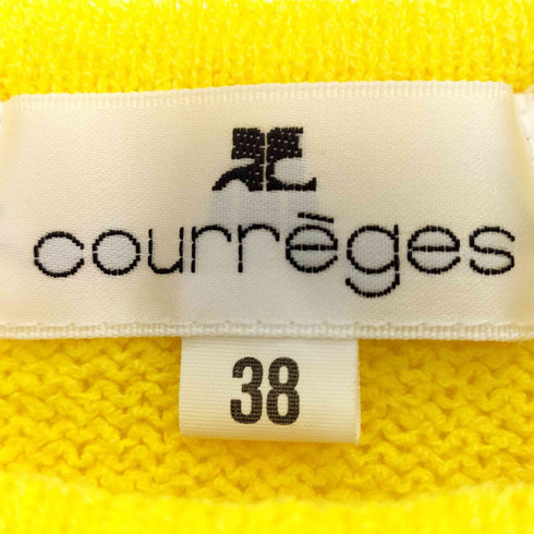 クレージュ courreges コットンナイロン ベルトデザイン クルーネックTシャツ レディース JPN:38