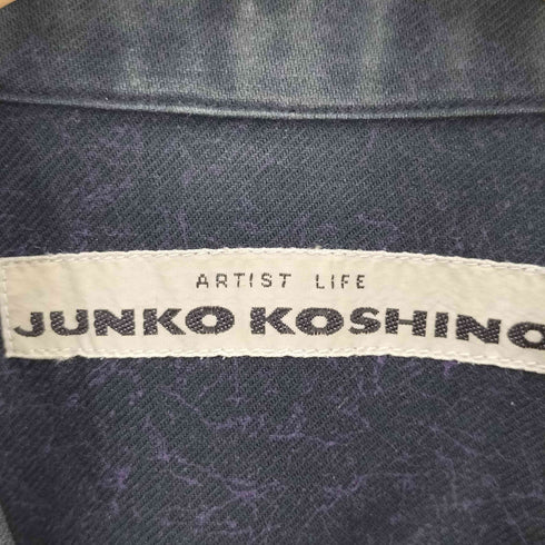 ジュンココシノ JUNKO KOSHINO コットン 変形ポケット 幾何学柄 L/S シャツ レディース