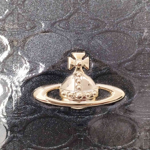 ヴィヴィアンウエストウッド Vivienne Westwood OVAL ORB オーブモノグラムショルダー付きウォレット レディース