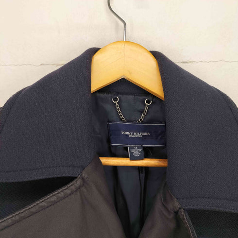 トミーヒルフィガー TOMMY HILFIGER イタリア製 素材切替 ウールピーコート メンズ EUR:48
