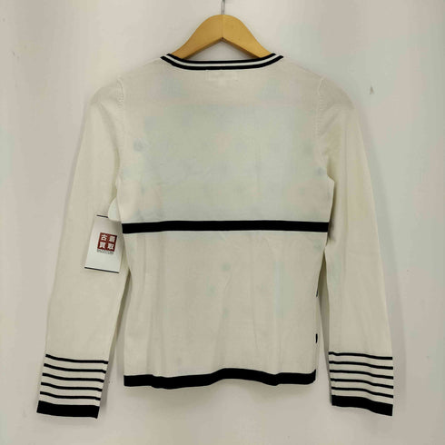 クレージュ courreges レーヨンナイロン ドット リボン クルーネックニット レディース JPN:38