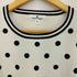 クレージュ courreges レーヨンナイロン ドット リボン クルーネックニット レディース JPN:38