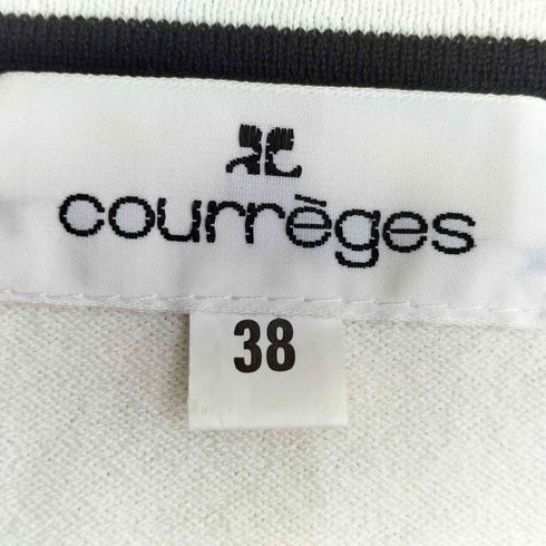 クレージュ courreges レーヨンナイロン ドット リボン クルーネックニット レディース JPN:38