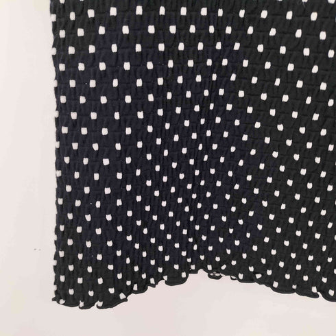 クレージュ courreges ドット リボン ワッフルブラウス レディース 9R