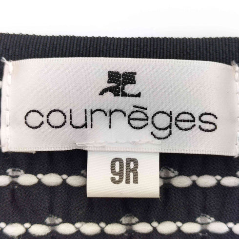 クレージュ courreges ドット リボン ワッフルブラウス レディース 9R