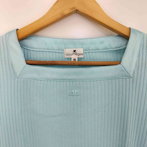 クレージュ courreges 袖リボン スクエアネック リブニット レディース 9R