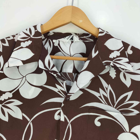 Paradise Hawaii 70s ホノルル製 花柄 オープンカラー アロハシャツ メンズ