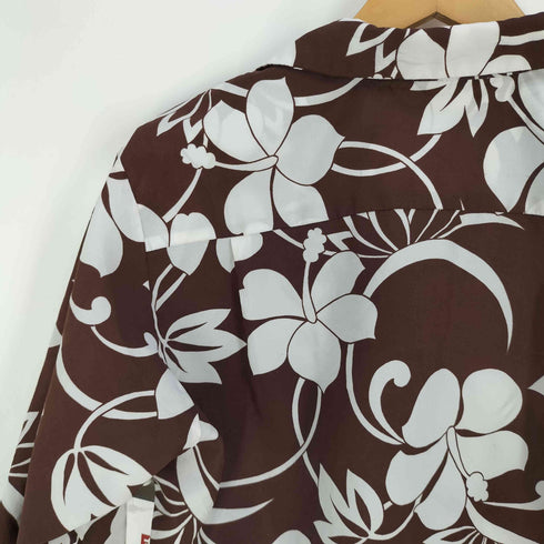 Paradise Hawaii 70s ホノルル製 花柄 オープンカラー アロハシャツ メンズ