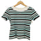 クレージュ courreges 襟リブ ボーダー クルーネックTシャツ レディース 9R
