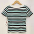 クレージュ courreges 襟リブ ボーダー クルーネックTシャツ レディース 9R
