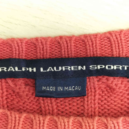 ラルフローレンスポーツ RALPH LAUREN SPORT ポニー刺繍 コットンニット ベスト レディース import:M