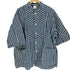 キャスパージョン CASPER JOHN ストライプ柄 襟フック 切替 ビックポケット スタンドネック S/S シャツ メンズ import:L