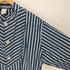 キャスパージョン CASPER JOHN ストライプ柄 襟フック 切替 ビックポケット スタンドネック S/S シャツ メンズ import:L