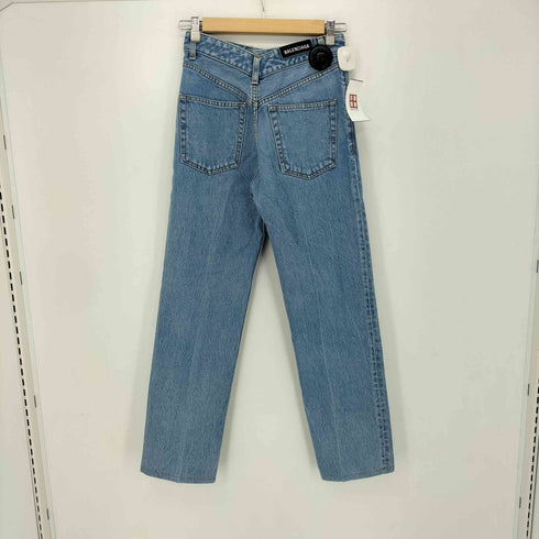 バレンシアガ BALENCIAGA ウエスト変形デザイン テーパードデニムパンツ レディース 24
