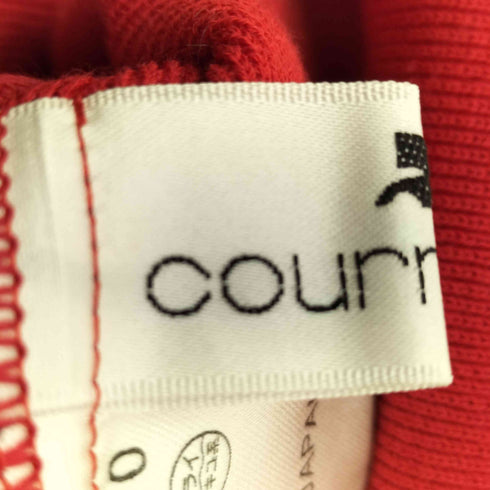 クレージュ courreges コットンレーヨン 袖ジップ ジップカーディガン レディース 9R