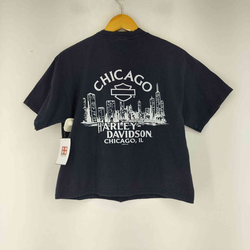 ハーレーダビッドソン HARLEY-DAVIDSON 両面プリントヘンリーネックTシャツ レディース import:M
