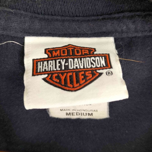 ハーレーダビッドソン HARLEY-DAVIDSON 両面プリントヘンリーネックTシャツ レディース import:M