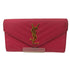 イヴサンローラン Yves Saint Laurent 二つ折りロングレザーウォレット レディース