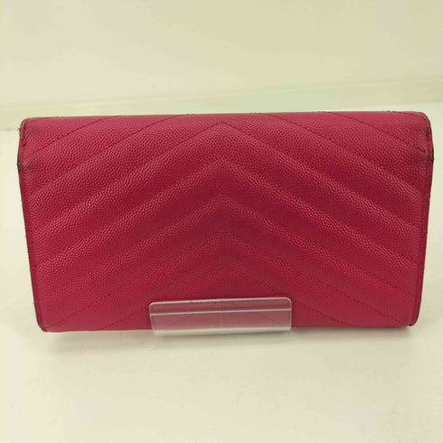 イヴサンローラン Yves Saint Laurent 二つ折りロングレザーウォレット レディース
